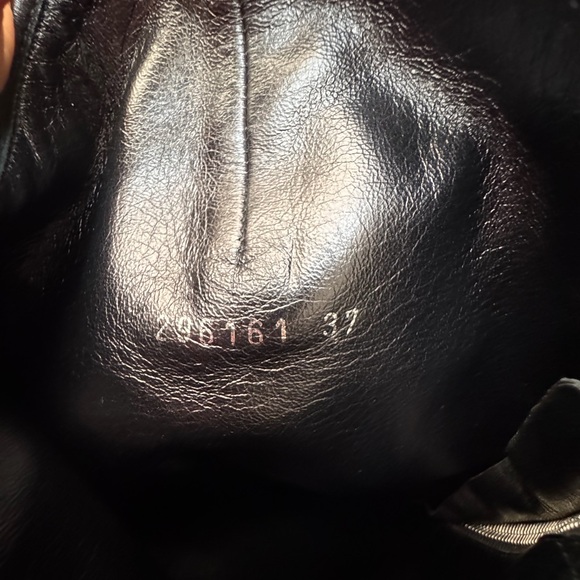 Gucci Black Leather monogram boots with Silver Hardware - Picture 11 of 11